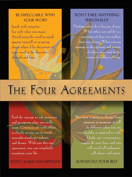 The Four Agreements: a Practical Guide to Personal Freedom (A Toltec Wisdom Book)