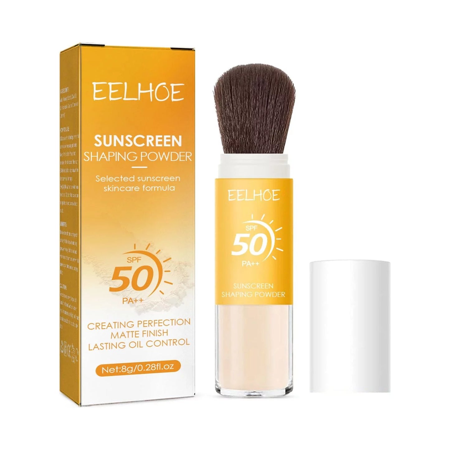 Mineral Sunscreen Setting Powder, Summer Translucent Mineral Brush Powder, Natural Light and Breathable, Make-Up Control Oil Long-Lasting Setting Powder, Spf 50 Pa+ Emoji, Dri Fit, Frisbee